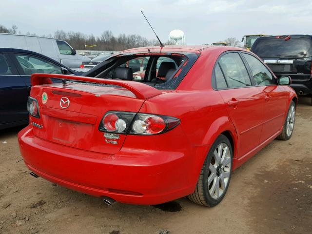 1YVHP84D765M55895 - 2006 MAZDA 6 S RED photo 4