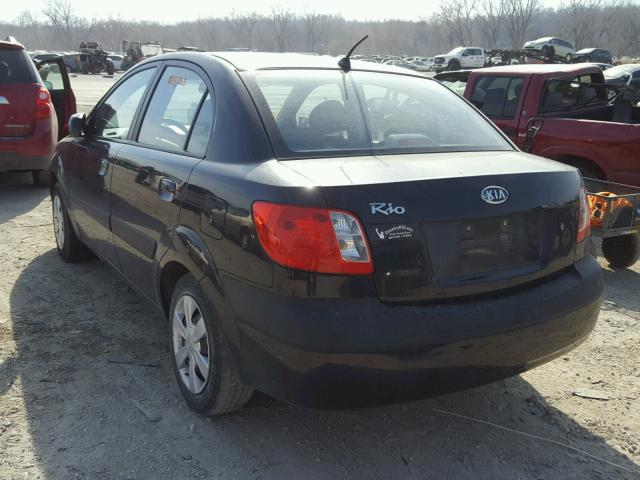 KNADE123966035672 - 2006 KIA RIO BLACK photo 3