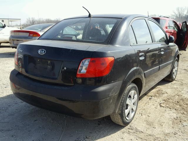 KNADE123966035672 - 2006 KIA RIO BLACK photo 4