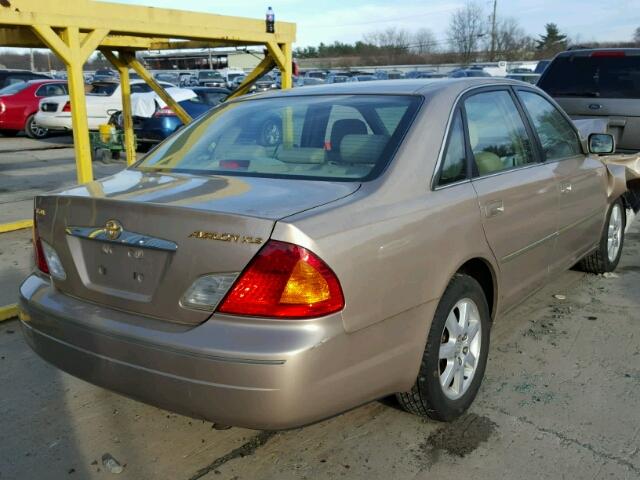 4T1BF28BX1U171613 - 2001 TOYOTA AVALON XL TAN photo 4