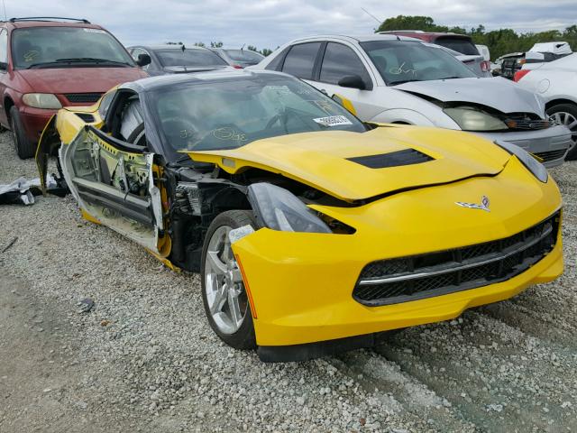 1G1YF2D78E5119549 - 2014 CHEVROLET CORVETTE S YELLOW photo 1