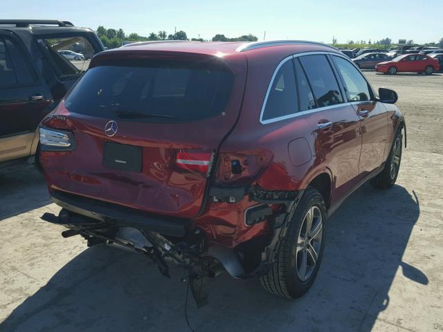 WDC0G4JB8JV065535 - 2018 MERCEDES-BENZ GLC 300 RED photo 4