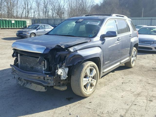 2GKFLXEK9E6169649 - 2014 GMC TERRAIN SL BLUE photo 2