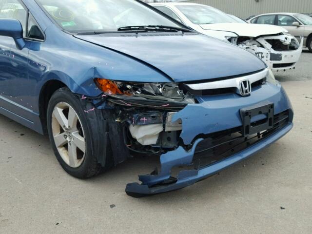 1HGFA16817L093101 - 2007 HONDA CIVIC EX BLUE photo 9