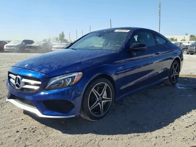 WDDWJ6EB7HF471386 - 2017 MERCEDES-BENZ C 43 4MATI BLUE photo 2