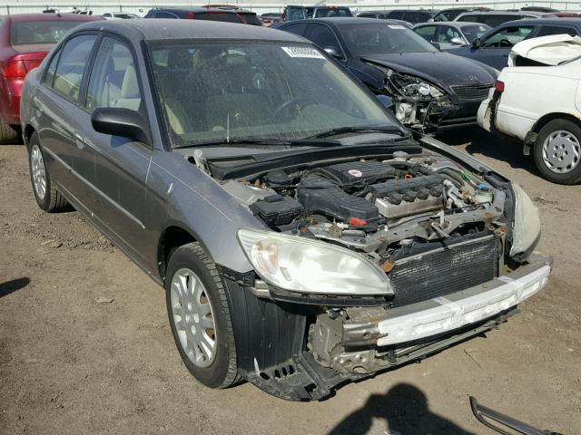 1HGES16545L026469 - 2005 HONDA CIVIC LX SILVER photo 1