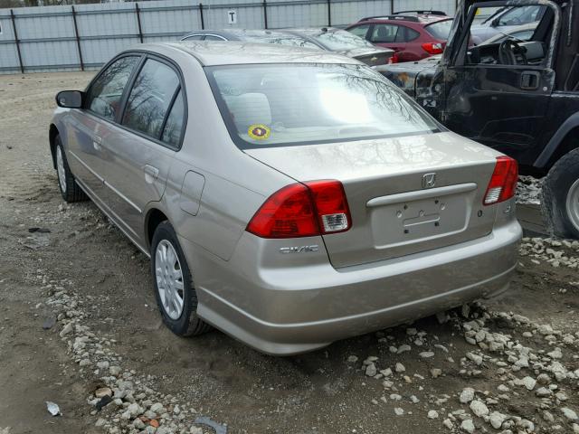 1HGES16545L026469 - 2005 HONDA CIVIC LX SILVER photo 3