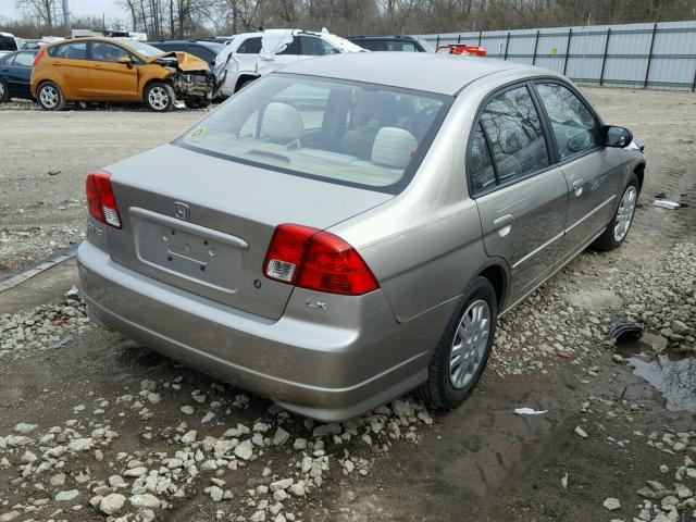 1HGES16545L026469 - 2005 HONDA CIVIC LX SILVER photo 4