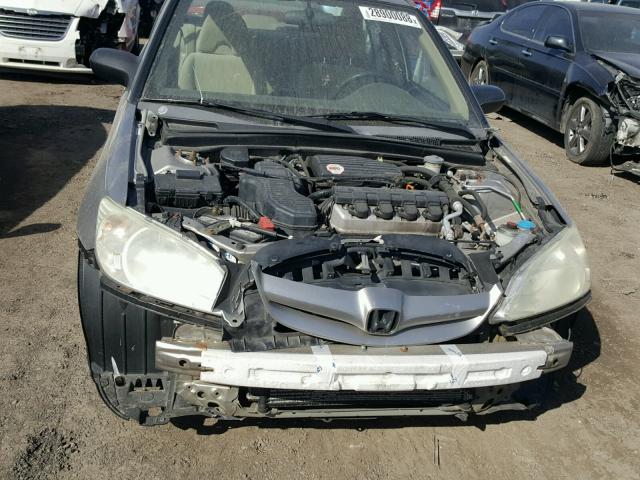 1HGES16545L026469 - 2005 HONDA CIVIC LX SILVER photo 9