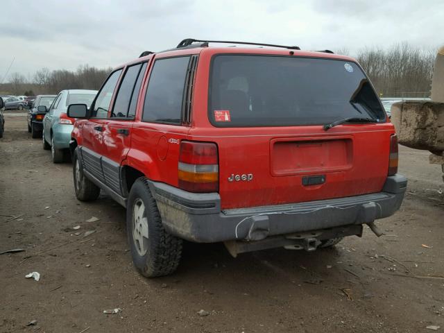 1J4GZ58S3SC764895 - 1995 JEEP GRAND CHER RED photo 3