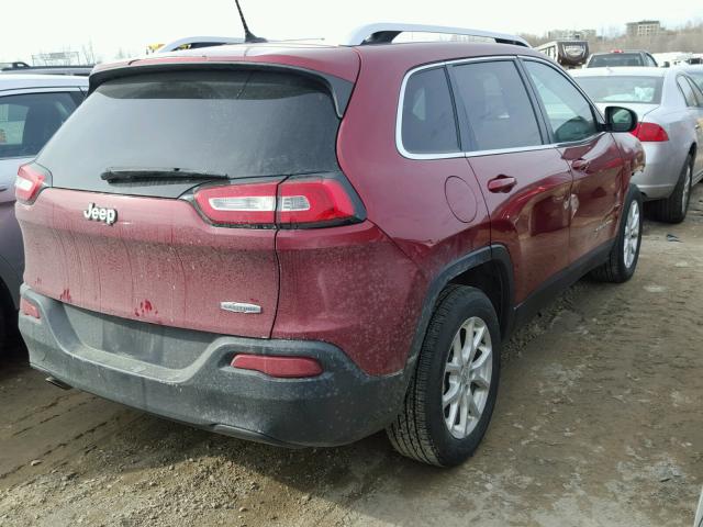 1C4PJLCB4EW122942 - 2014 JEEP CHEROKEE L RED photo 4