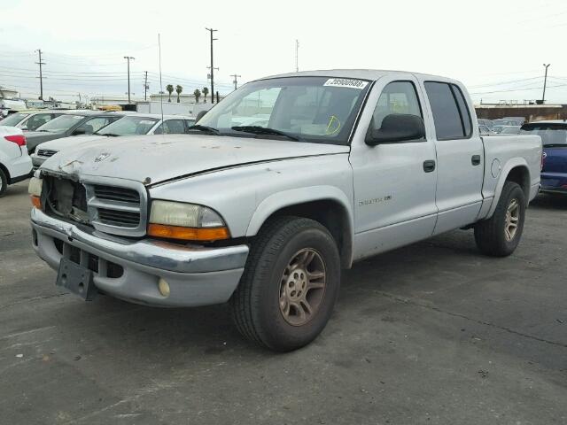 1B7HL48N92S620113 - 2002 DODGE DAKOTA QUA SILVER photo 2