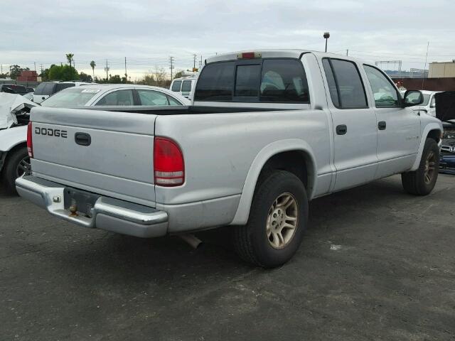 1B7HL48N92S620113 - 2002 DODGE DAKOTA QUA SILVER photo 4