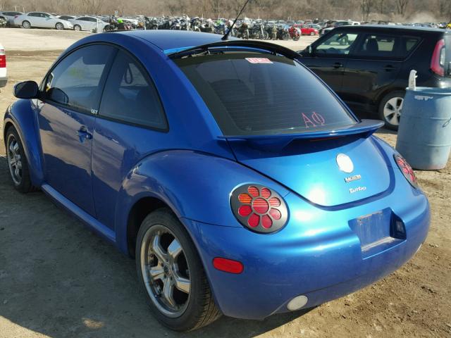3VWCD21C83M435322 - 2003 VOLKSWAGEN NEW BEETLE 蓝色 照片 3