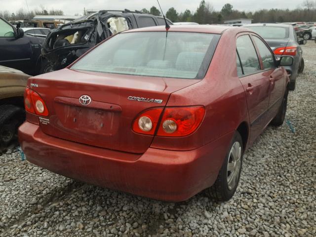 1NXBR32E48Z970801 - 2008 TOYOTA COROLLA CE RED photo 4