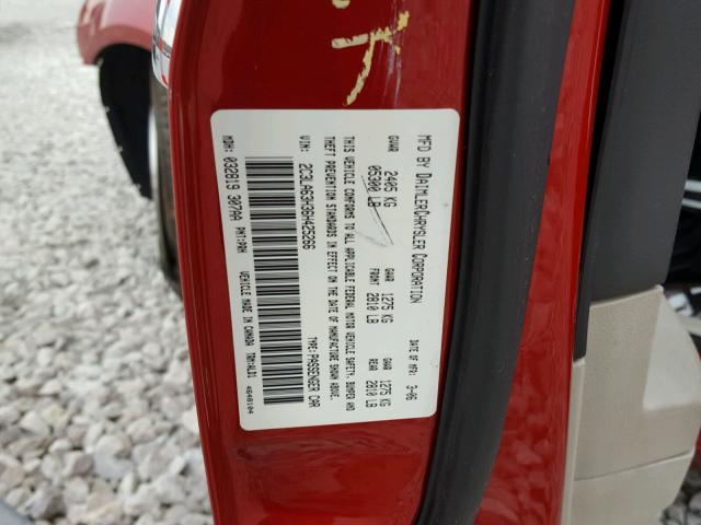 2C3LA63H36H425266 - 2006 CHRYSLER 300C RED photo 10