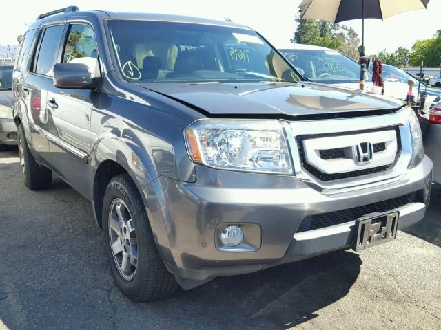 5FNYF3H90AB003599 - 2010 HONDA PILOT TOUR SILVER photo 1