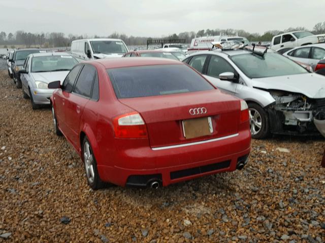 WAULC68E03A240149 - 2003 AUDI A4 1.8T QU RED photo 3