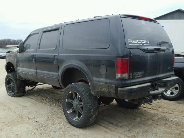 1FMSU43F32EA70159 - 2002 FORD EXCURSION BLACK photo 3