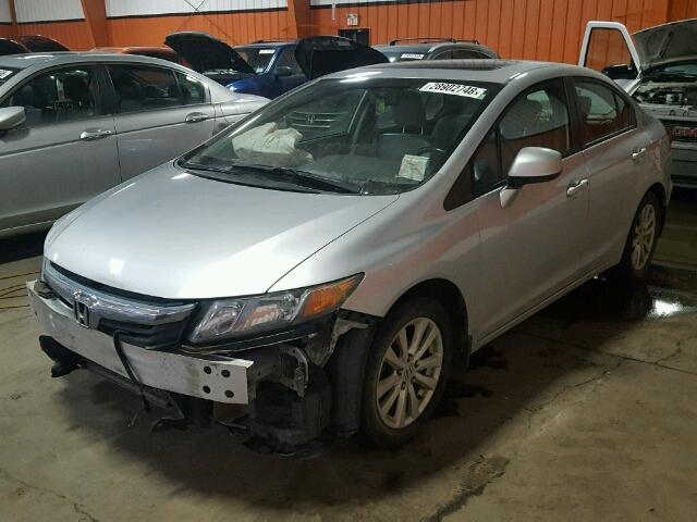 2HGFB2F94CH005158 - 2012 HONDA CIVIC EXL SILVER photo 2