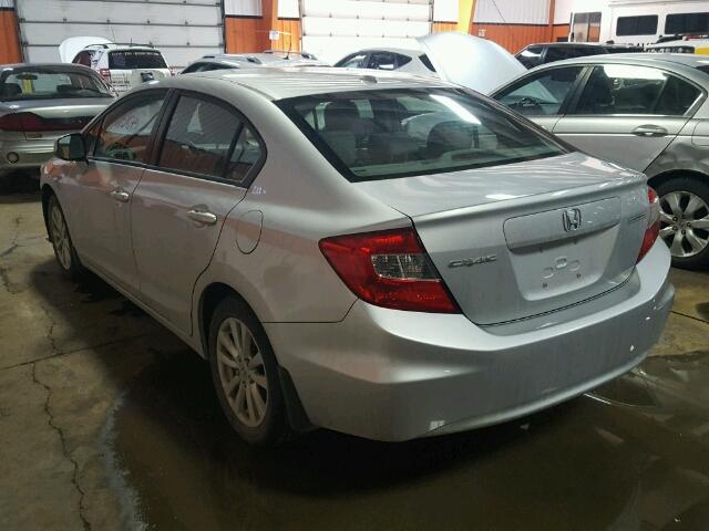 2HGFB2F94CH005158 - 2012 HONDA CIVIC EXL SILVER photo 3