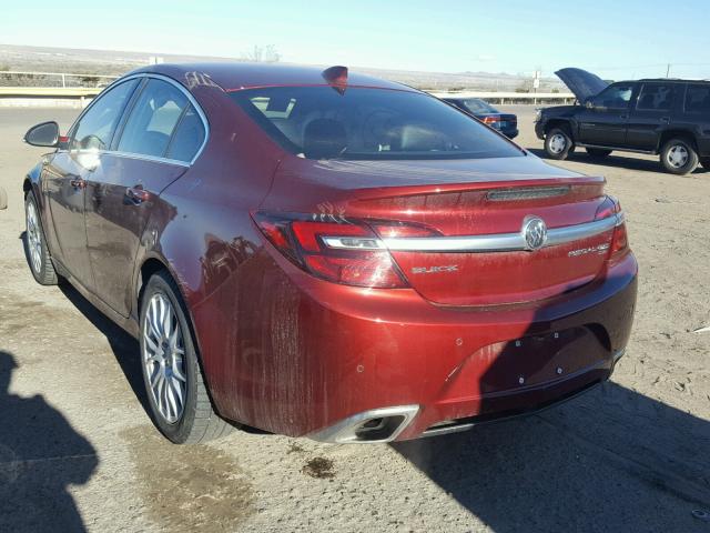 2G4GU5GX6H9141204 - 2017 BUICK REGAL GS RED photo 3