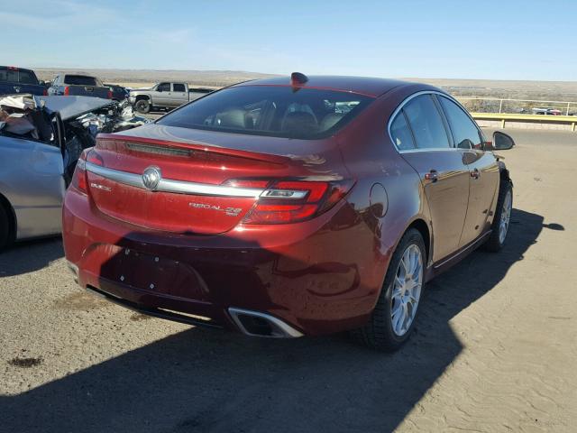 2G4GU5GX6H9141204 - 2017 BUICK REGAL GS RED photo 4