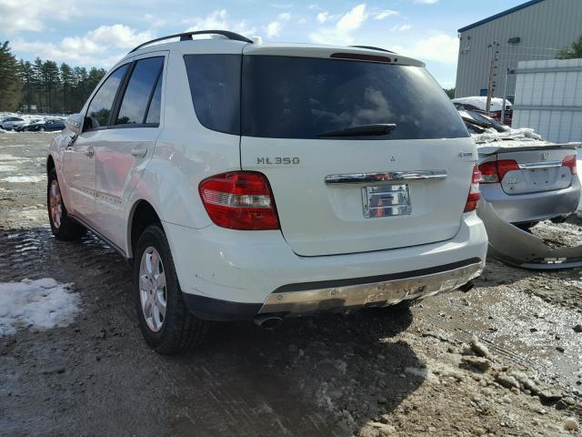 4JGBB86E96A074908 - 2006 MERCEDES-BENZ ML 350 WHITE photo 3