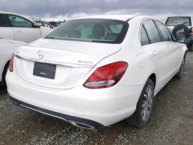 55SWF4KB0FU081346 - 2015 MERCEDES-BENZ C 300 4MAT WHITE photo 4