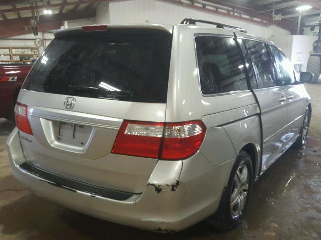 5FNRL38716B430258 - 2006 HONDA ODYSSEY EX GRAY photo 4