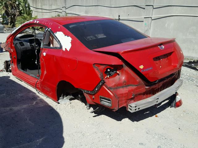 2HGFG12968H556880 - 2008 HONDA CIVIC EXL RED photo 3