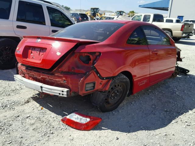 2HGFG12968H556880 - 2008 HONDA CIVIC EXL RED photo 4