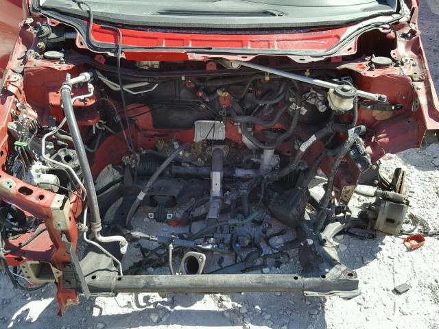 2HGFG12968H556880 - 2008 HONDA CIVIC EXL RED photo 7