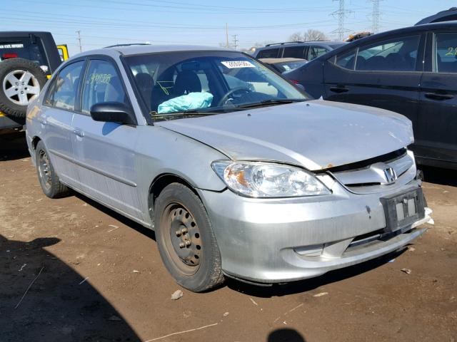 1HGES16575L027163 - 2005 HONDA CIVIC LX SILVER photo 1