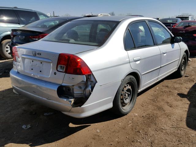 1HGES16575L027163 - 2005 HONDA CIVIC LX SILVER photo 4