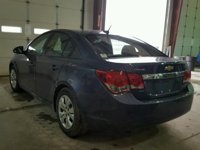 1G1PB5SH3D7161019 - 2013 CHEVROLET CRUZE LS BLUE photo 3