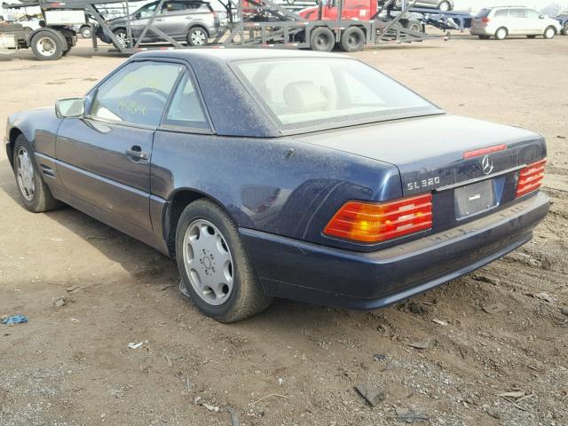 WDBFA63EXSF112482 - 1995 MERCEDES-BENZ SL 320 BLUE photo 3