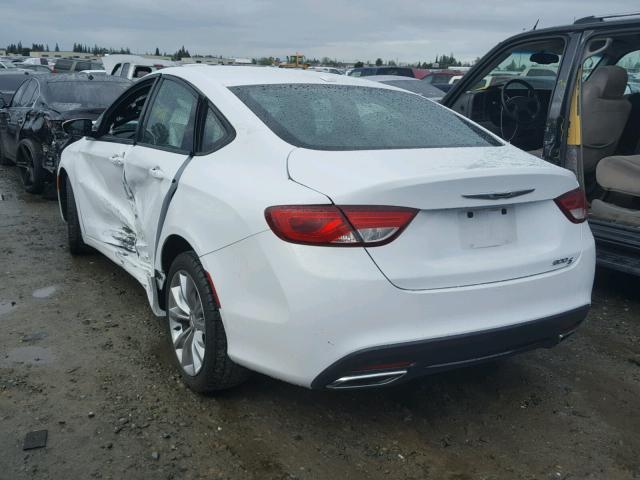 1C3CCCBB6FN695928 - 2015 CHRYSLER 200 S WHITE photo 3