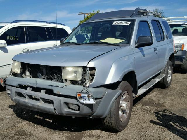 5N1ED28T91C550975 - 2001 NISSAN XTERRA XE SILVER photo 2