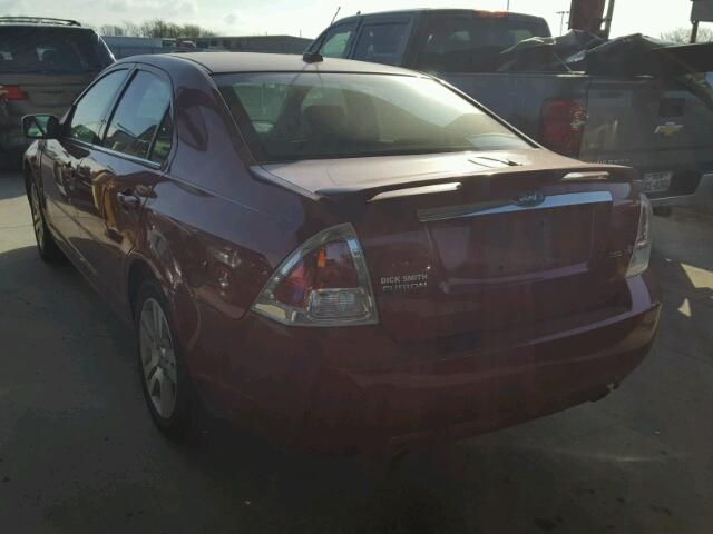 3FAHP08197R255306 - 2007 FORD FUSION SEL RED photo 3