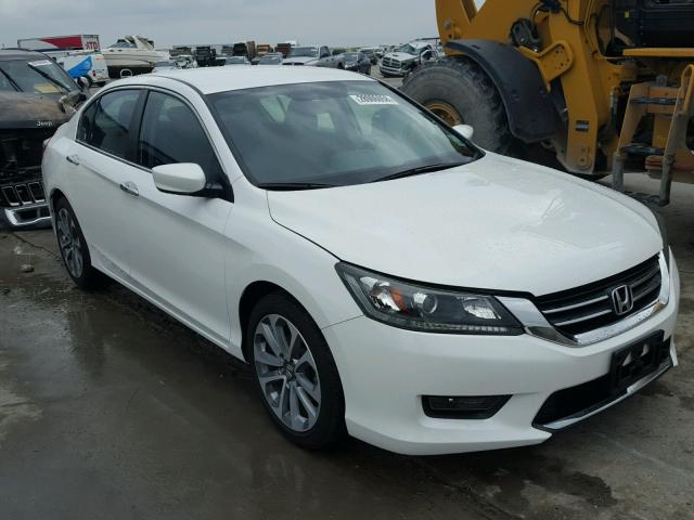 1HGCR2F54EA003682 - 2014 HONDA ACCORD SPO WHITE photo 1