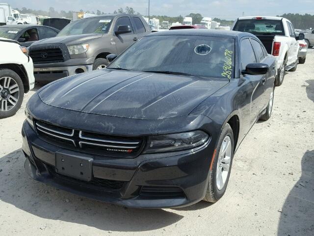 2C3CDXBG3FH801082 - 2015 DODGE CHARGER SE BLACK photo 2