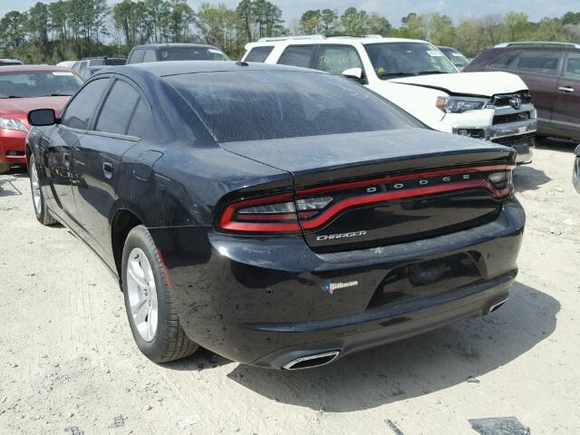 2C3CDXBG3FH801082 - 2015 DODGE CHARGER SE BLACK photo 3