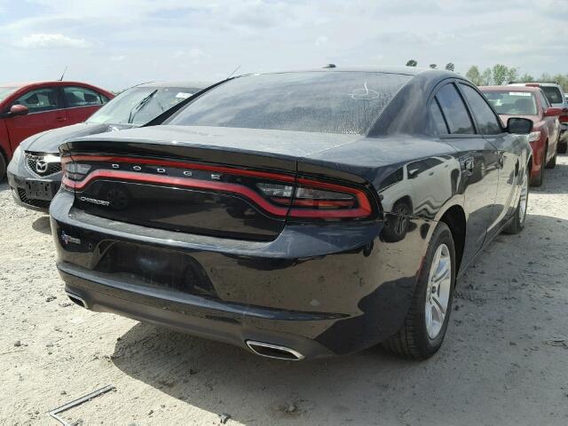 2C3CDXBG3FH801082 - 2015 DODGE CHARGER SE BLACK photo 4