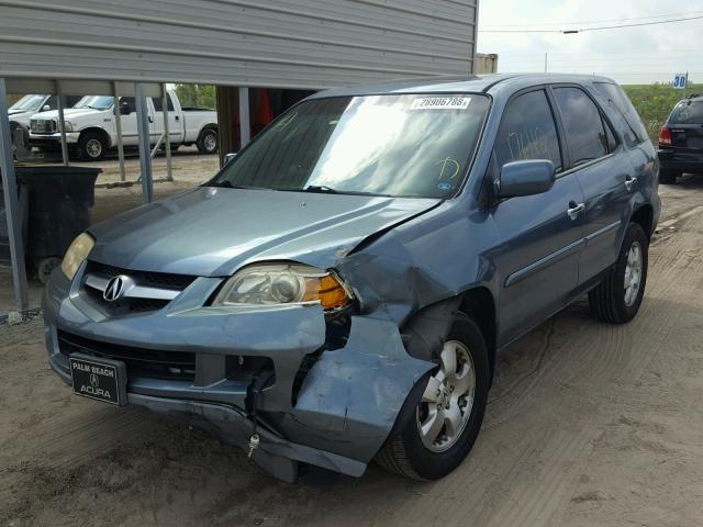 2HNYD18275H541451 - 2005 ACURA MDX BLUE photo 2