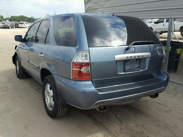 2HNYD18275H541451 - 2005 ACURA MDX BLUE photo 3