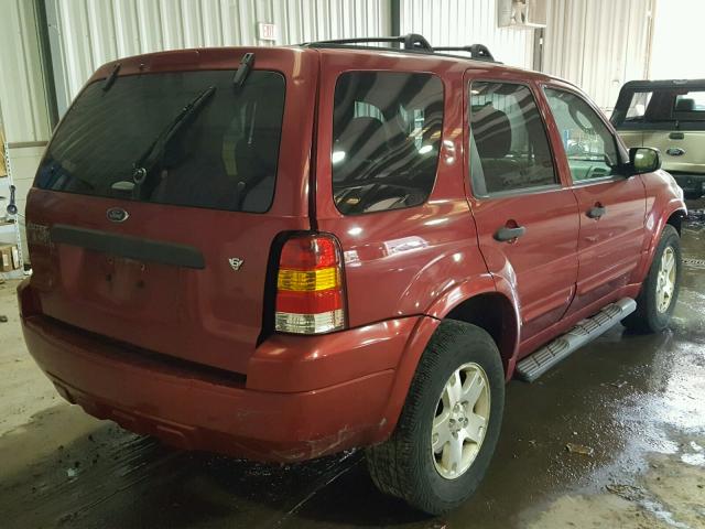 1FMYU93147KB34665 - 2007 FORD ESCAPE XLT RED photo 4