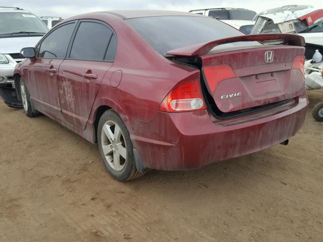 1HGFA16826L025839 - 2006 HONDA CIVIC EX MAROON photo 3