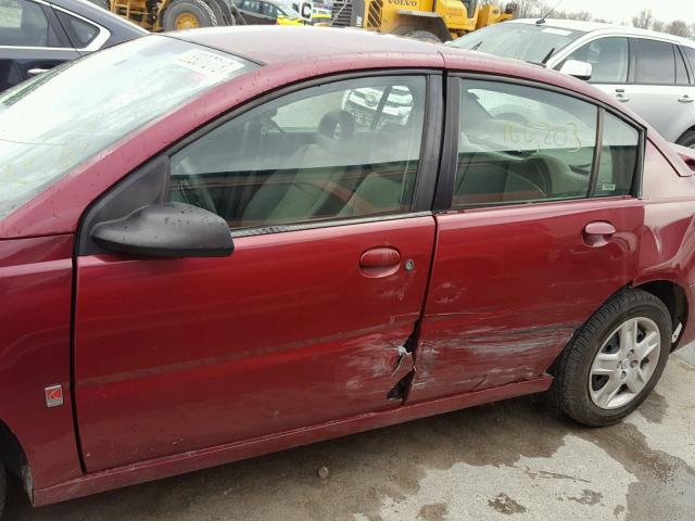 1G8AJ55F17Z115105 - 2007 SATURN ION LEVEL მუქწითელი ფოტო 9