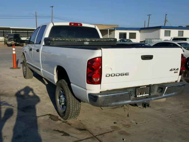 3D7KS28A48G141646 - 2008 DODGE RAM 2500 S WHITE photo 3